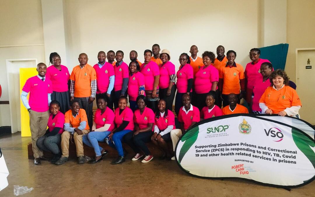Participants attending SANOP HIV training session in 2021 to strengthen health knowledge and skills